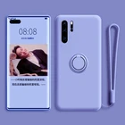 Мягкий силиконовый чехол RYWER для Huawei P30 P20 P40 Mate 20X Pro Lite Honor 20 P30Pro P30Lite, магнитные чехлы для телефонов с кольцом-держателем