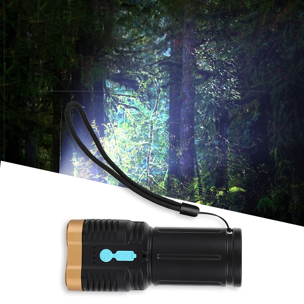 

Портативный светодиодный фонарик с зарядкой от USB, 3 режима