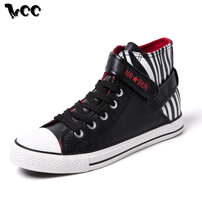New Men High Top Canvas Shoes Lace-up Sneakers Spring Summer Stylish Adult Male Skate Footwear Student Anti-skid Casual | Обувь