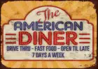 Американская Закусочная 8x12 дюймов металлический декор
