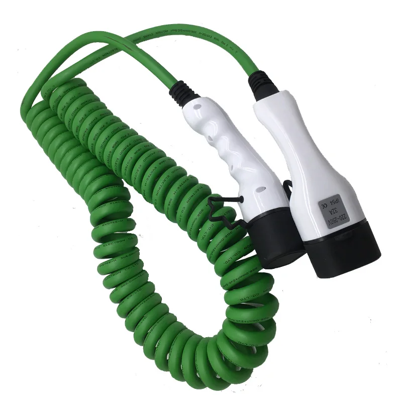 32a однофазный кабель ev Тип 2 к пружинный провод EV зарядное устройство для