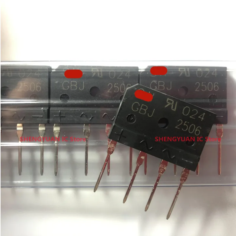 10 шт. Φ GBJ2506 GBJ 2506 DIP-4 600V 25A стеклянный пассивированный мостовой выпрямитель 100%