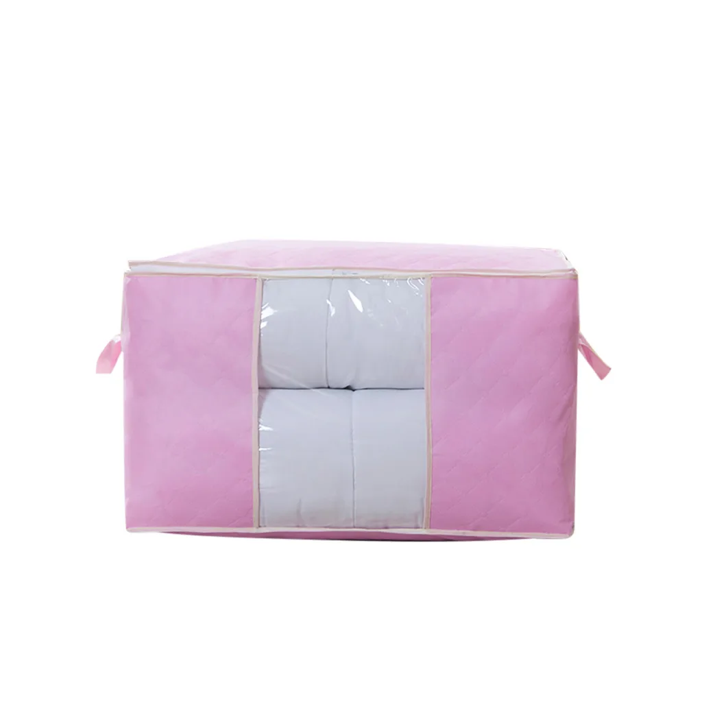 Большая Нетканая Портативная сумка для хранения одежды органайзер складная