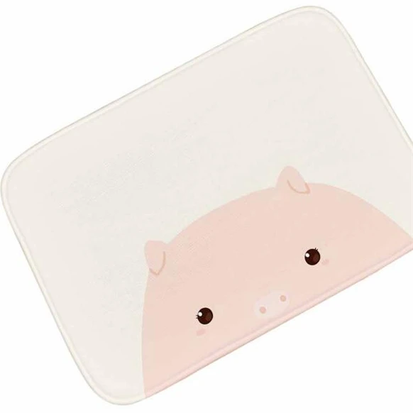 Симпатичный розовый поросенок коврик для кухни и двери симпатичный Придверный