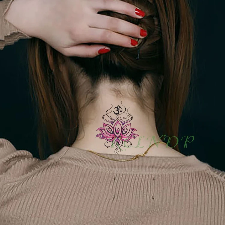 Водостойкая Временная тату наклейка Лотос Тотем Мандала фальшивая флэш Тату
