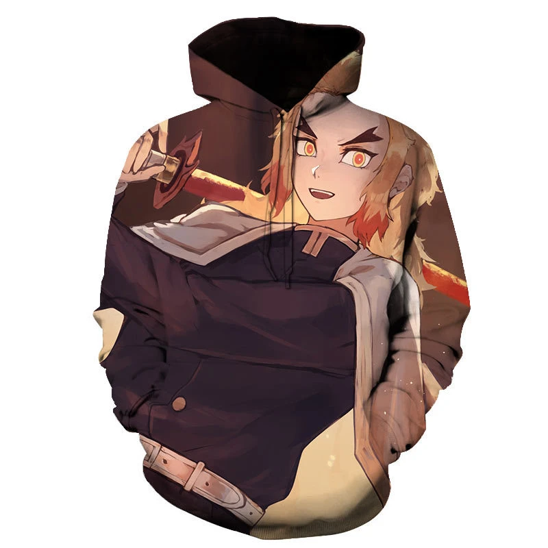 COSGOGO аниме косплей Rengoku Kyoujurou толстовка с капюшоном для мужчин и женщин