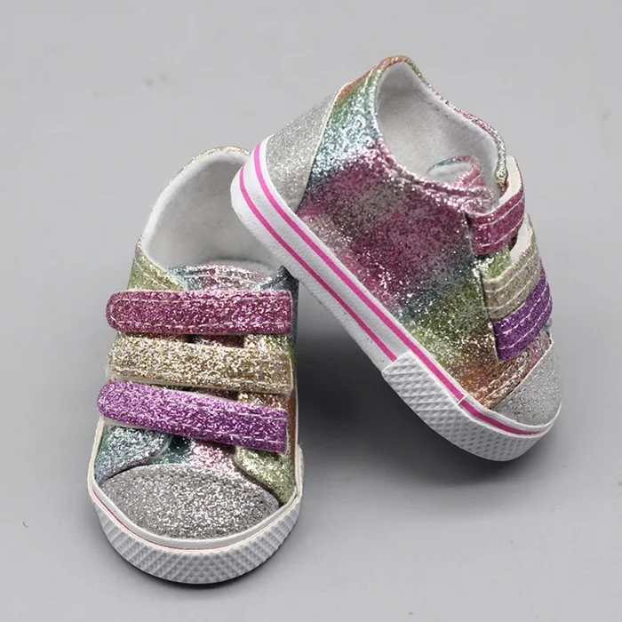 43 см обувь для кукол новорожденных нежные блестящие фиолетово-синие высокие