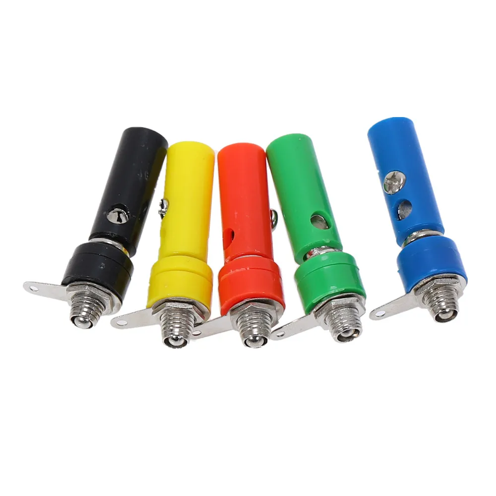 

10pcs/lot 5 Color Wire Audio Speaker Cable Banana Plug/socket Connectors 4mm Adapter Binding Post