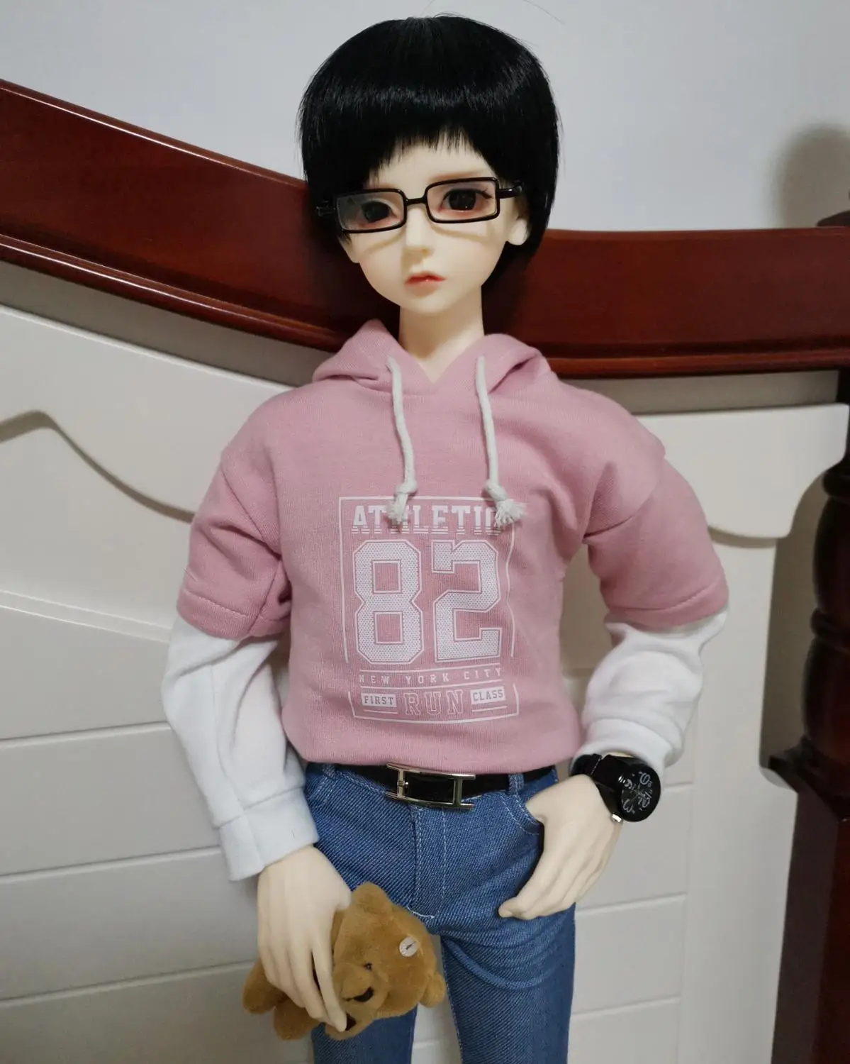 Детская ручная игрушка M0353 1/6 1/3 1/4 Uncle Doll BJD/SD, одежда, реквизит, аксессуары. Черные цифровые часы 1 шт.