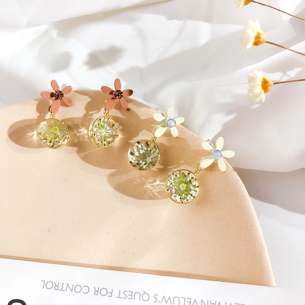 2019 Simple New Crystal Water Drop plant Women earrings Sweet personality fashion elegant flower | Украшения и аксессуары