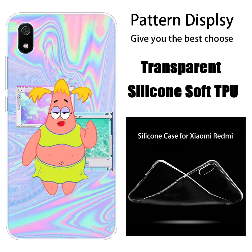 Горячий силиконовый чехол SpongeBob квадраты лучший друг для Xiaomi Redmi K20 Pro 7 7A 6 6A 4X5 Plus S2 GO Note 8 7 6 5 Pro 4