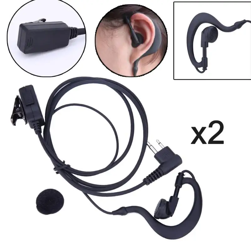 2 шт. 2-контактный наушник гарнитура микрофон PTT для Motorola CB радио CP88 CP040 CP100
