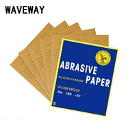 waveway 50 sheets sanding abrasive paper sandpaper waterproof abrasive paper sand paper silicone carbide grinding polish tool