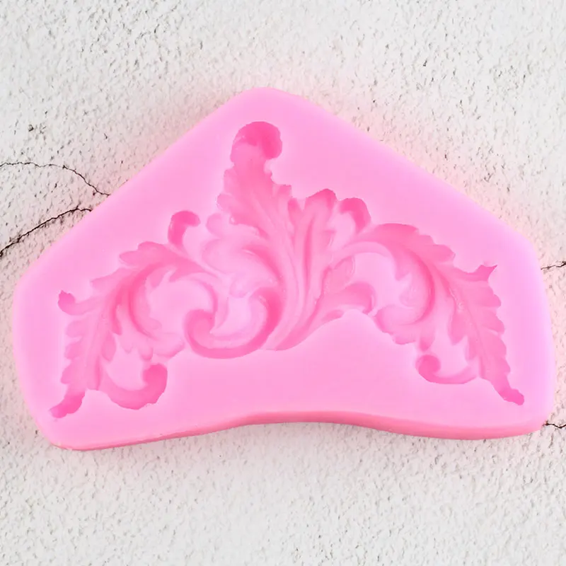 Барокко прокрутки листья границы силиконовые формы кекс сделай сам Topper