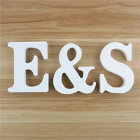 1pc 8cm white wooden letters alphabet diy word letter name design art crafts standing party birthday home decor