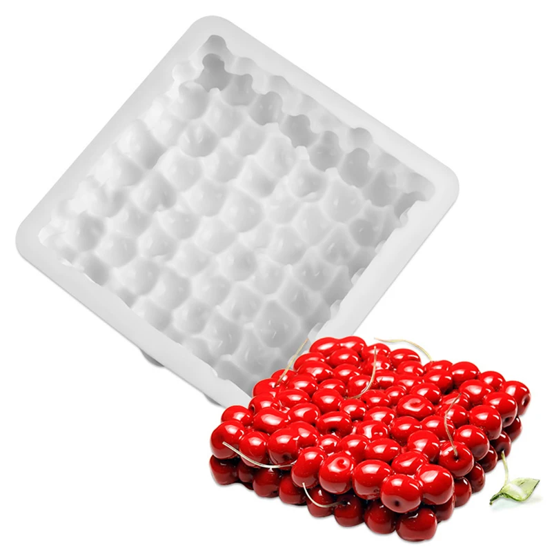 

Double Layer Cherry Silicone Cake Mold for Chocolate Mousse Jelly Pudding Cream Bread Dessert Pastry Bakeware Decorating Tools