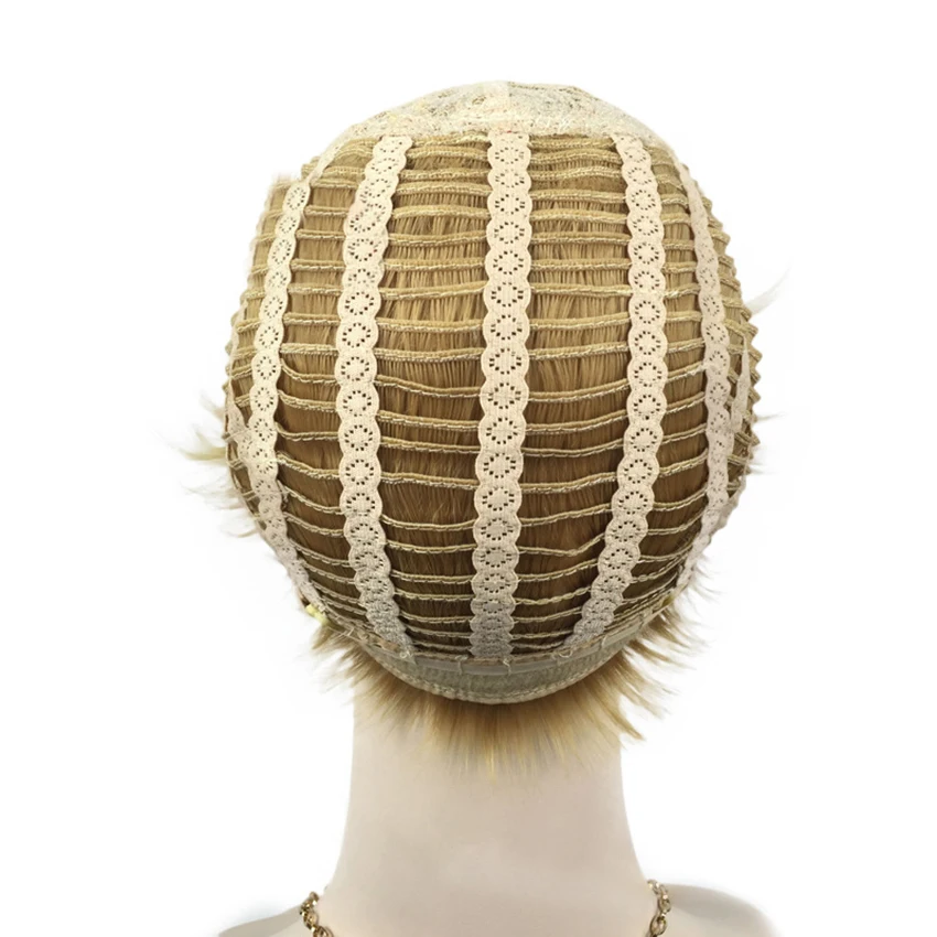 Женский Омбре светловолосый парик короткий для белой женщины 10 дюймов прямой