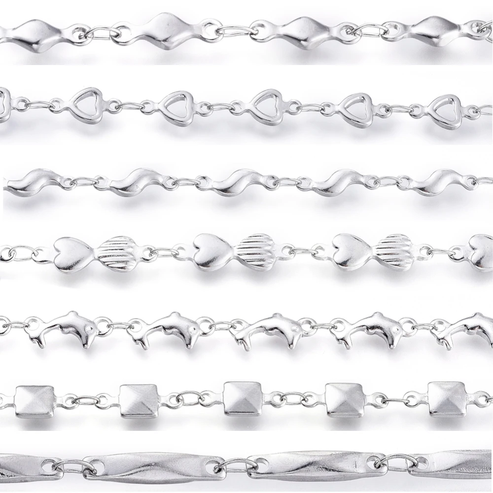 PandaHall 5 м/рулон 304 звеньевые цепи из нержавеющей стали с катушкой спаянные цвет 3