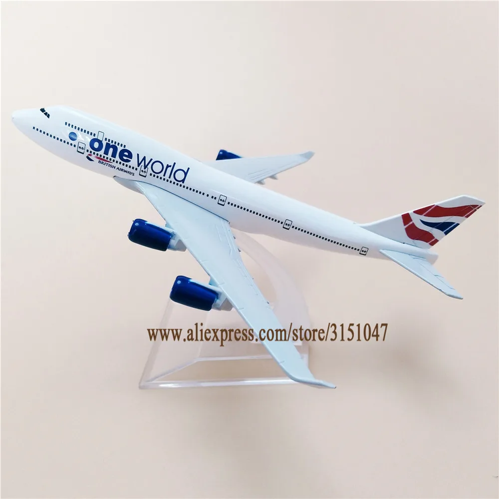 16 см сплав металла Air ONE WORLD British Airways B747 400 Boeing 747 Airlines модель самолета Модель Стенд