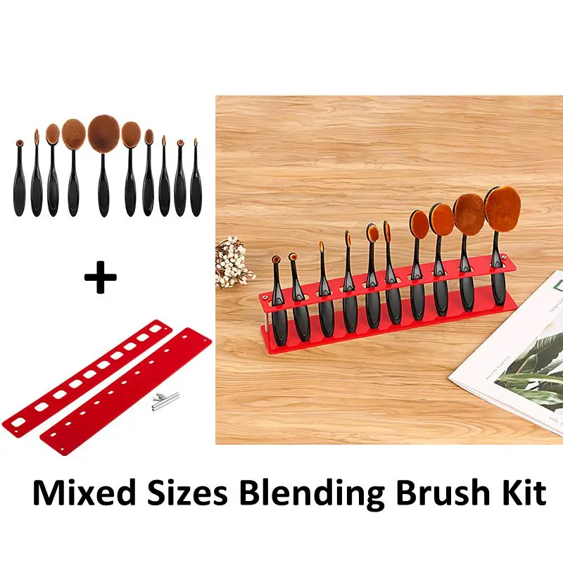 

10pcs Mixed Size Blending Brushes Kit Drawing Painting Soft Apply for Water-based Card Background Craft Ink Stamp DIY 2021