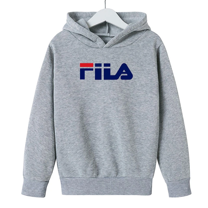 

Boys New Casual Style Printed Spring And Autumn Hooded Sweater Tops Girls Clothes Kids Sports Pattern Tops 4~14 Years Old