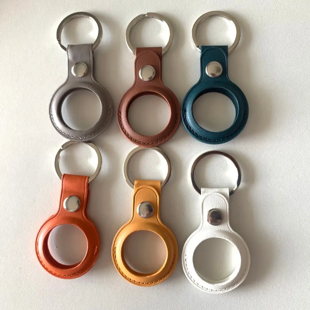 

Leather Case Cover For Apple Airtags Protective cover For Apple Locator Tracker Anti-lost Device Keychain Protect Sleeve