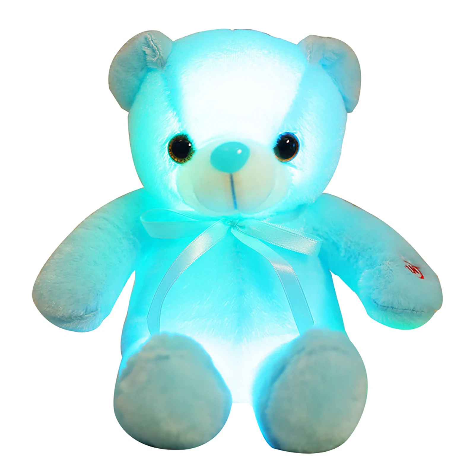 

Cartoon Attractive Practical Stylish Multi-occasional Cute Luminous Bow Tie Bear Cotton Doll Children Toy Kid Christmas Gift