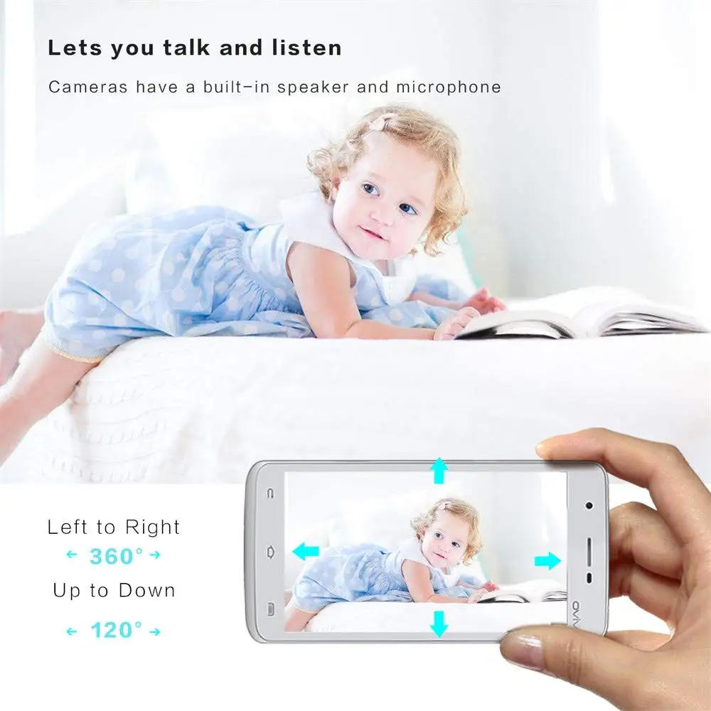 Оригинальная ip камера 720P беспроводная домашняя безопасности наблюдения Wifi