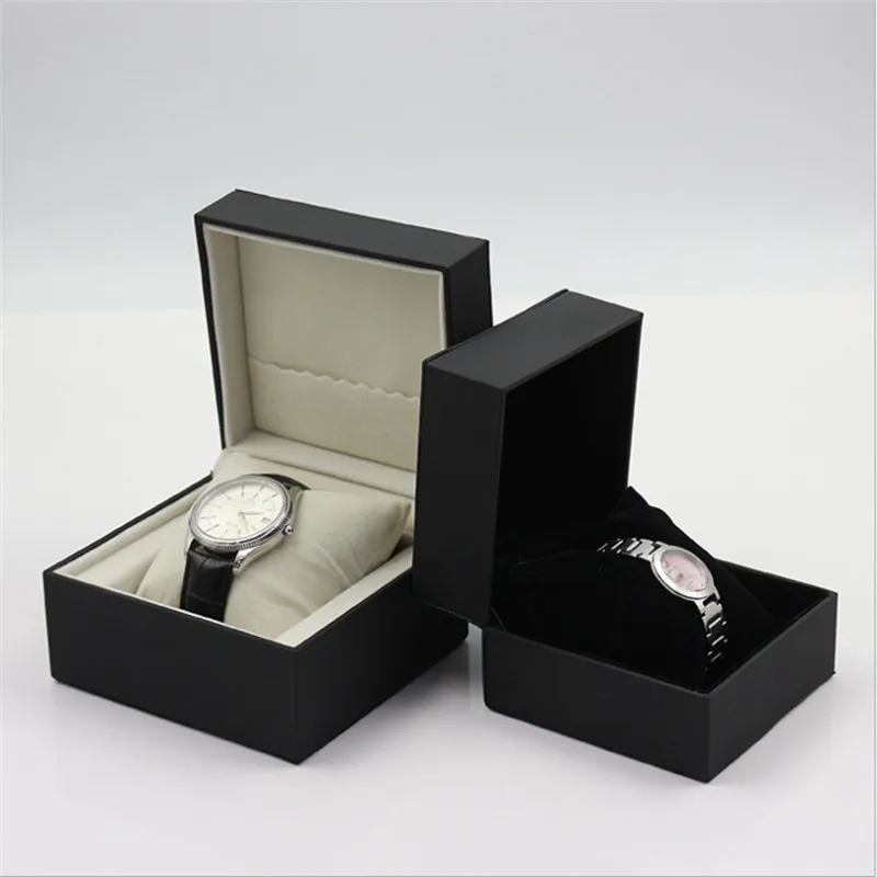 

Прямая поставка, Новейшая модная коробка для часов унисекс из искусственной кожи, черная сумка для часов, шкатулка для ювелирных изделий, му...