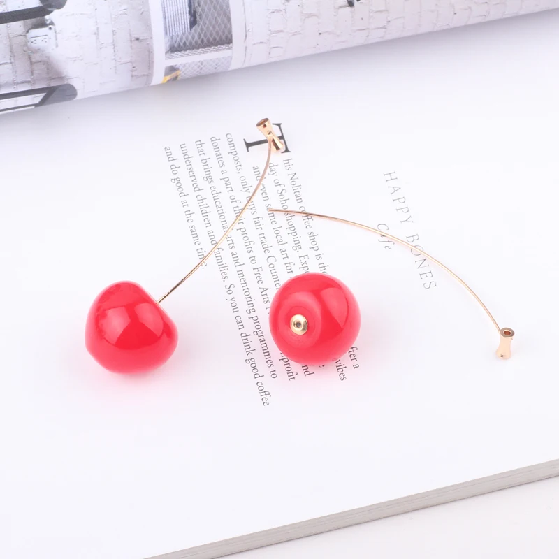 2 шт Diy Ювелирные серьги девушка японское Моделирование Вишневый вкус кулон