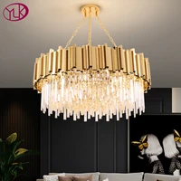 modern crystal chandelier for living room luxury dining room bedroom gold hanging light fixture home decor led cristal lamp