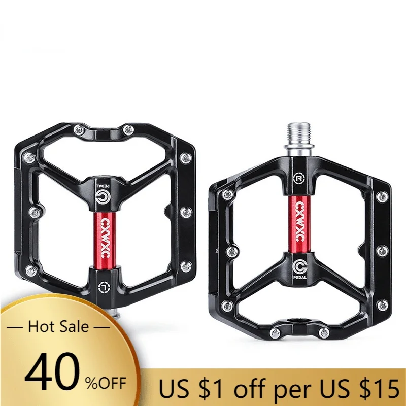 

CXWXC Bicycle Pedal Wear Resistance Anti Slip Aluminum Alloy Frame Safe High Lubrication Bike Accessories For MTB Mountain