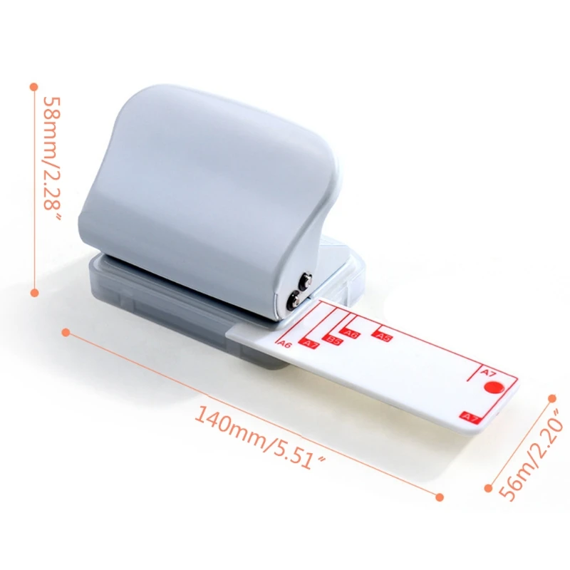 

Portable Hole Puncher w/ Positioning Ruler Confetti Box Hole Size 6mm Hole Distance 0.75in for Paper Chipboard