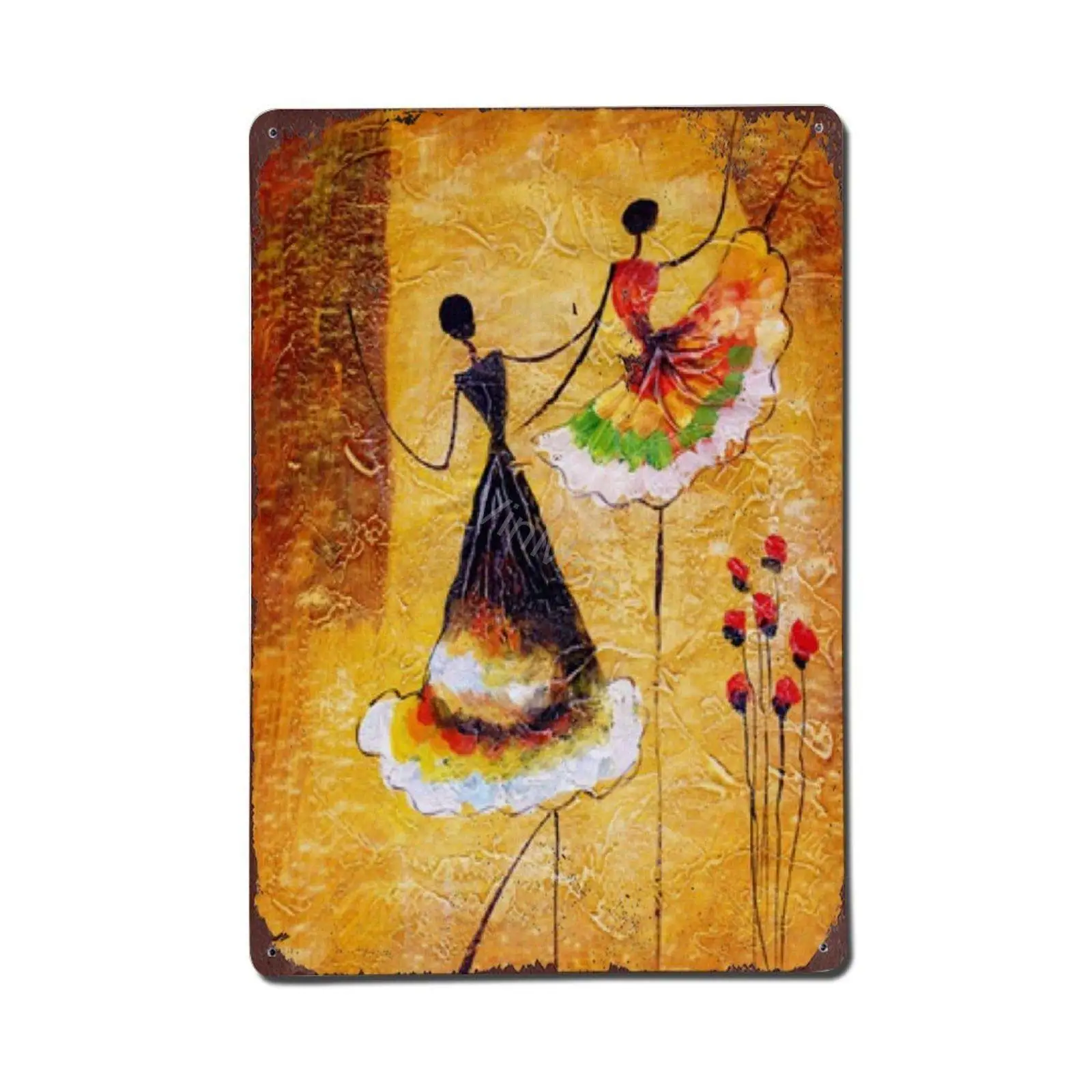 Винтажные декоративные металлические знаки картина маслом испанский