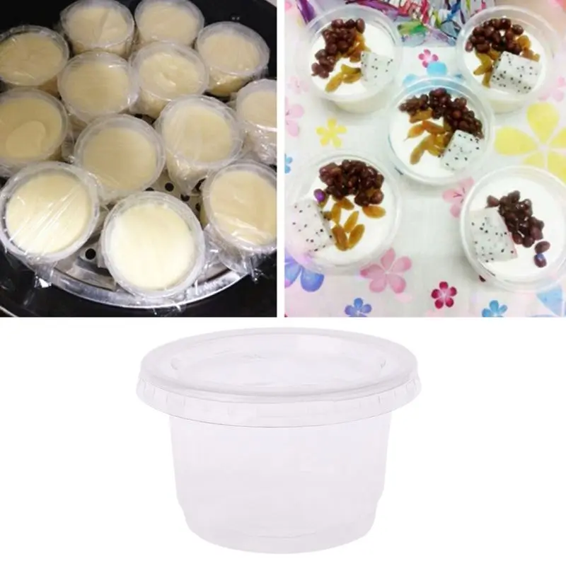 50 шт одноразовые чашки набор 150 мл емкость для соуса волнисто контейнер желе