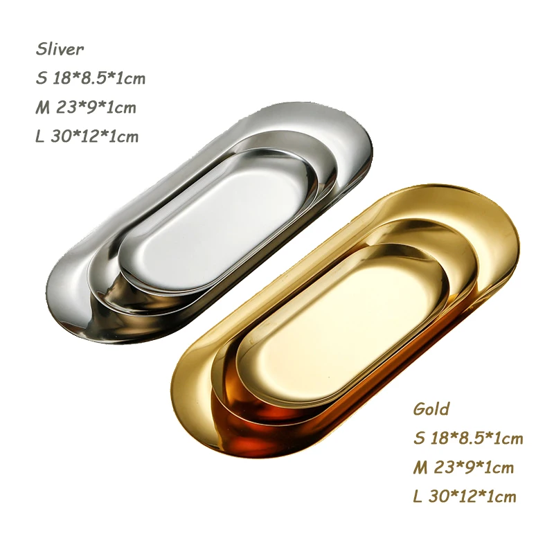 Десертная обеденная тарелка из нержавеющей стали в скандинавском стиле