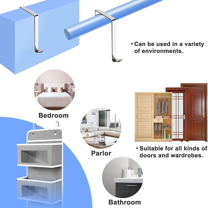 

over Door Organizer,4 Pockets Foldable Hanging Organizer Closet Door Organizer Hanging Storage Bag Nursery Closet