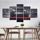 Картины на стену 5 штук Porsche 911 GT3 автомобиль на холсте крутая Модульная картина HD Печать плакаты рамка для гостиной домашний декор