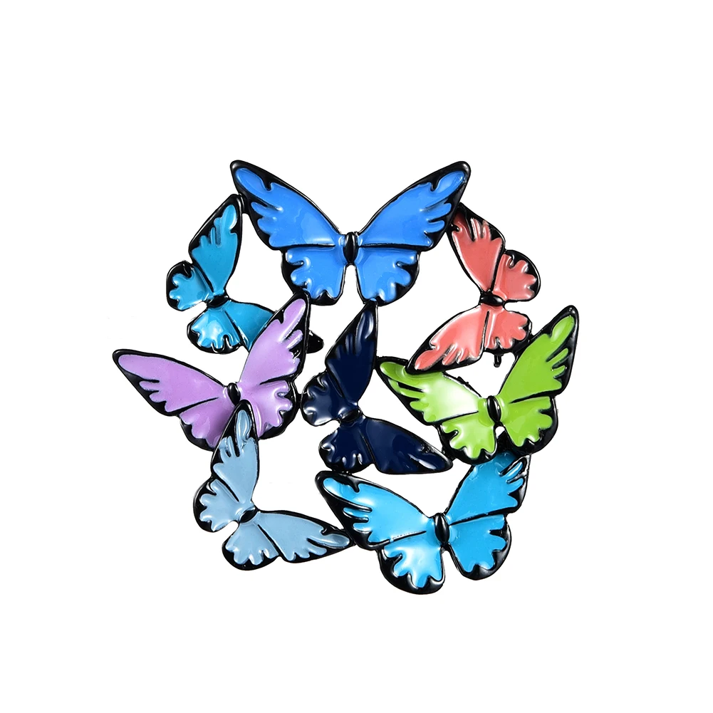 Женская брошь в форме бабочки Элегантная Брошь из сплава насекомого для свадьбы