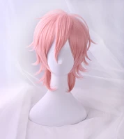 ayato yuri pink short wig cosplay costume yarichin bitch bu club heat resistant synthetic hair men party wigs wig cap