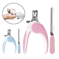professional dog cat nail claw clipper file cutter stainless steel clippers claw nail scissors with lock pets grooming supplies
