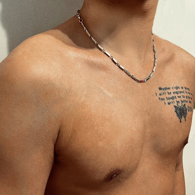 

Цепочка мужская из титановой стали, модное ожерелье под шею в стиле НК, особые аксессуары для ночного клуба, панк, хип-хоп