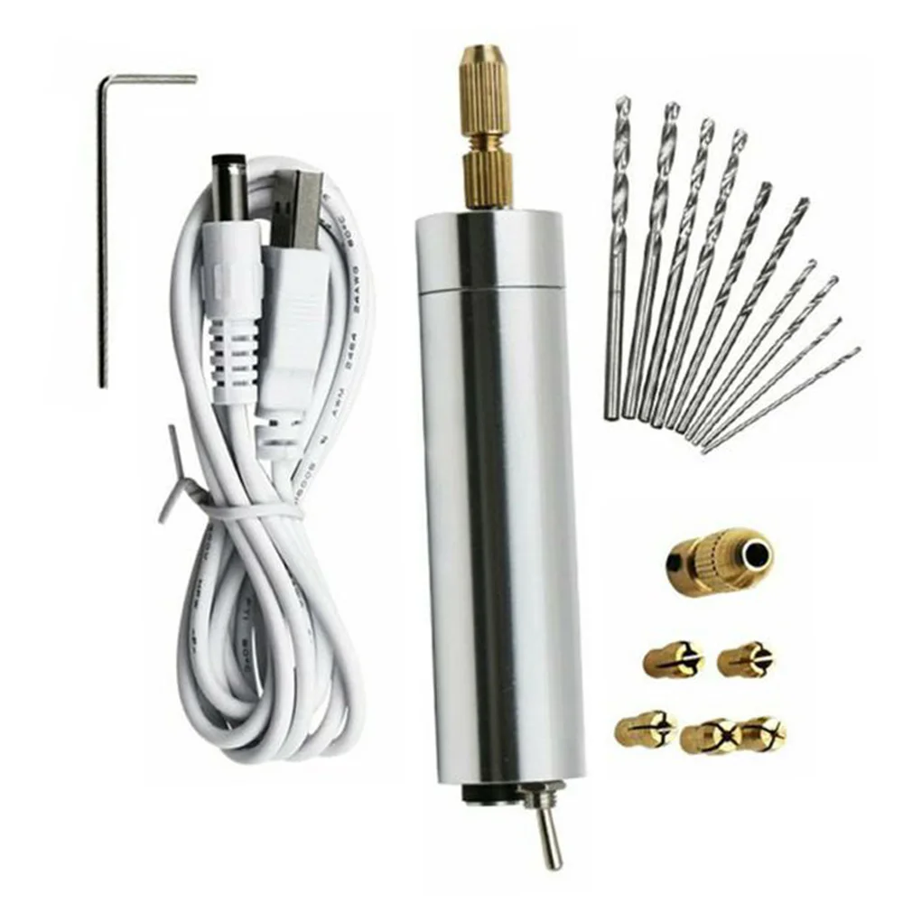 

Mini Electric Hand Drill Set USB Rotary Tool For Engraving And Polishing New And High Quality