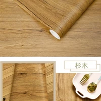 pvc waterproof self adhesive wallpaper roll furniture cabinets vinyl decorative films wood grain stickers for diy home decors