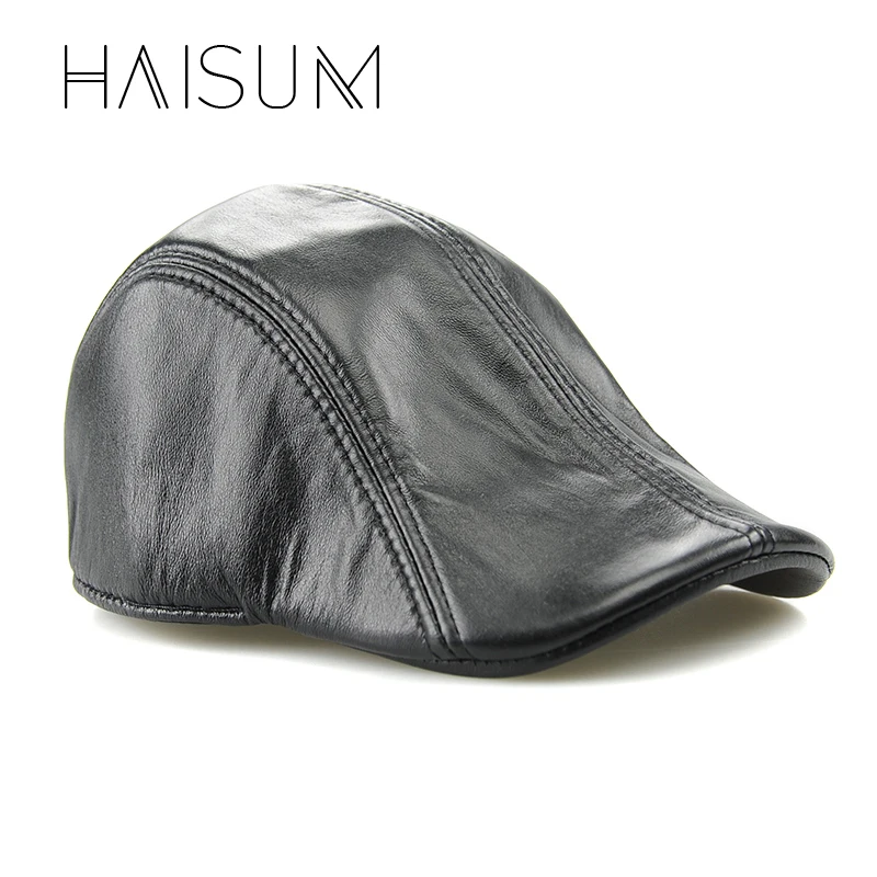 Распродажа 2018 однотонная мужская бейсболка из искусственной кожи 7 1/8 7/8 Haisum