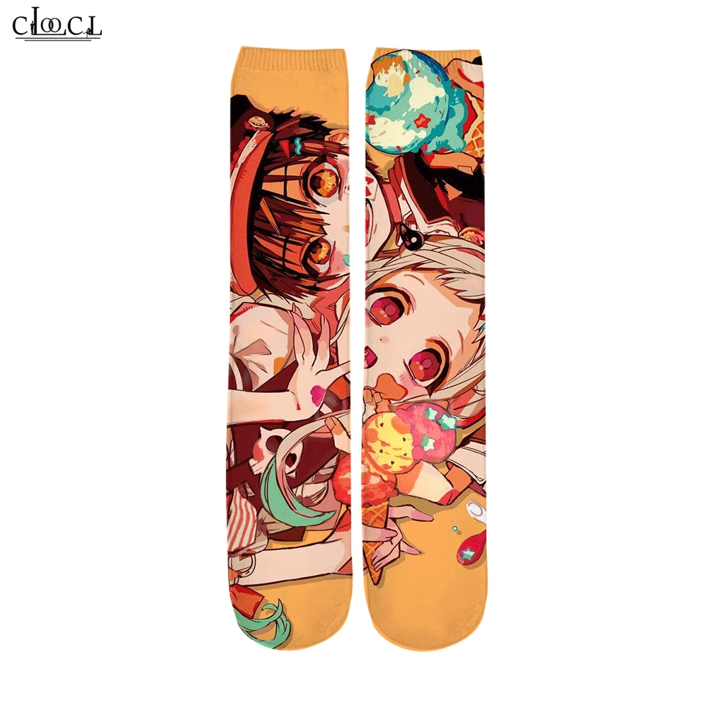 

CLOOCL Anime Toilet Bound Hanako Kun Sock Print Cartoon Cool Long Sock Hip Hop Personality Polyester Cotton Sock Drop Shipping