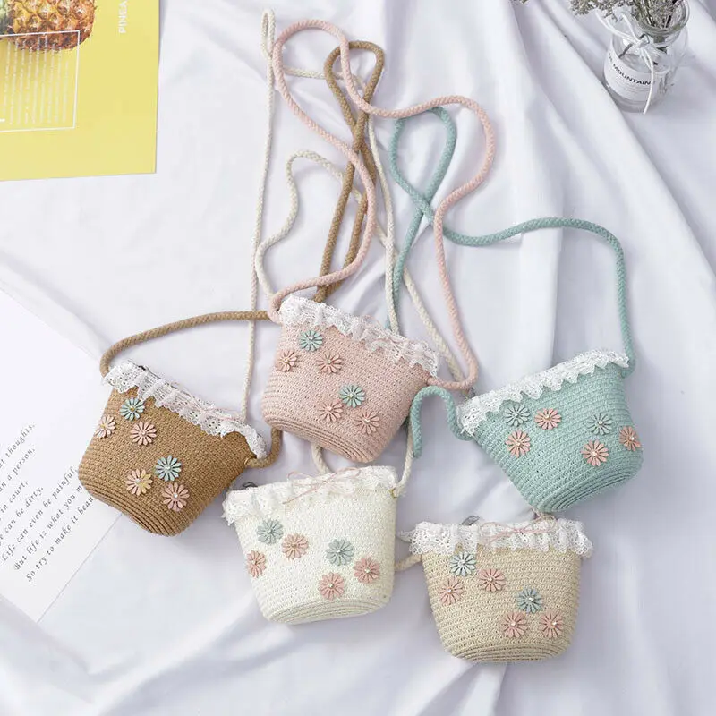 Соломенная шляпа от солнца и сумка через плечо для девочек реквизит в подарок