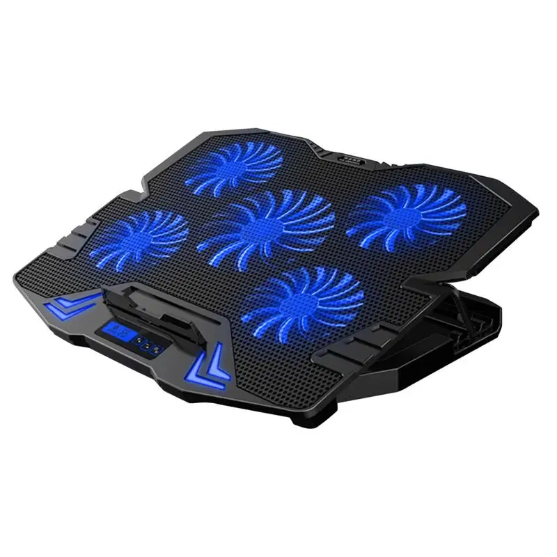17 дюймовый игровой кулер для ноутбука 5 вентиляторов светодиодный экран два USB