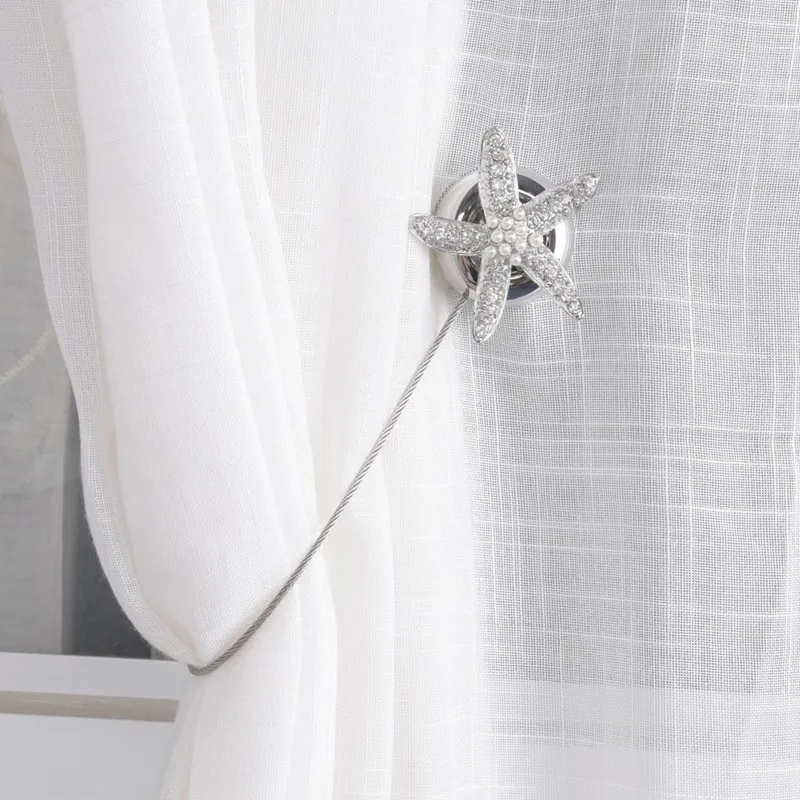 Простой стиль Морская звезда занавес кисточкой Зажимы Пряжка висячий шар