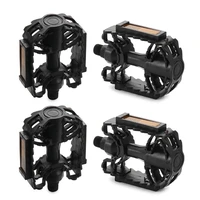 2 pairs cycling 14mm bmx reflective flats platform pedal mountain bike pedal bicycle pedals